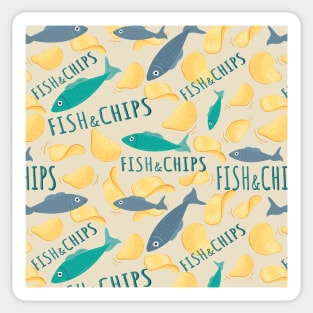 Fish And Chips pattern Sticker